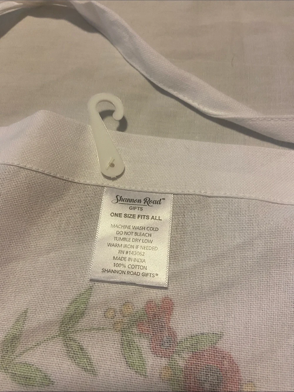 'Simply Blessed' White Printed Apron